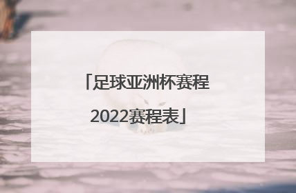 「足球亚洲杯赛程2022赛程表」u23亚洲杯赛程2022赛程表