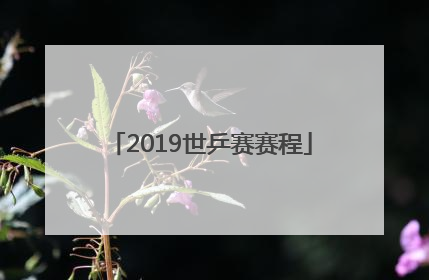 「2019世乒赛赛程」2019世乒赛赛程表