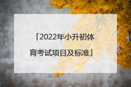 「2022年小升初体育考试项目及标准」小升初考试体育评分标准2022北京