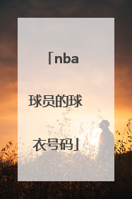 「nba球员的球衣号码」NBA球衣号码字体